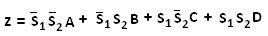 équation logique d’un multiplexeur à 4 voies