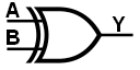 Symbole de la porte logique OU Exclusif (XOR)