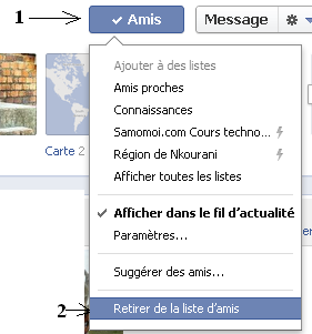 supprimer ami facebook