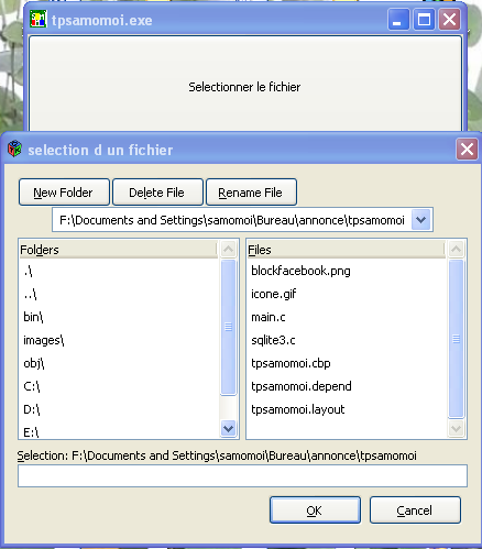 , cours langage C, GTK+,  GTkFileSelection