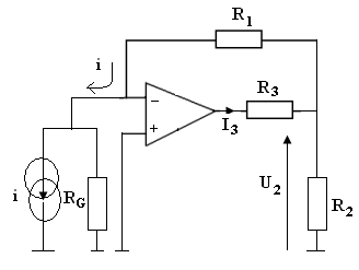 Schéma de montage d'un amplificateur de courant