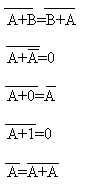  Propriétés, Algèbre de Boole, fonction NOR (fonction NON-OU)