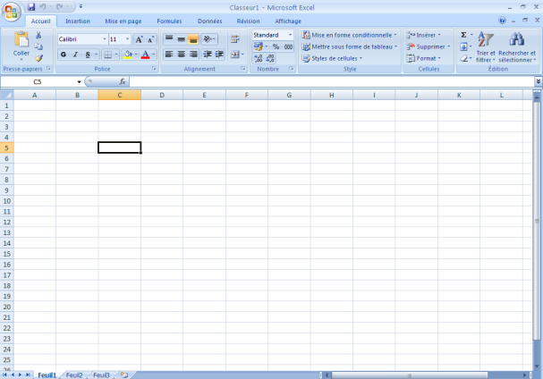 classeur Excel