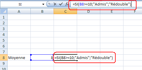 La fonction SI, Cours d'excel