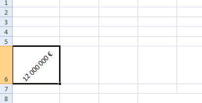 Alignement et orientation du texte : Résultat