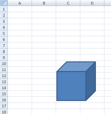 Comment insérer un cube sur excel