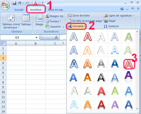 Comment insérer du WordArt