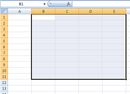 Sélectionner un ensemble des cellules sous Excel