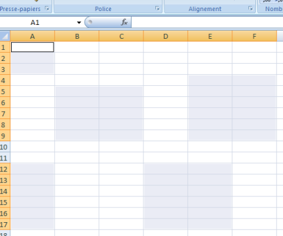 Sélectionner un ensemble des cellules dispersées sous Excel