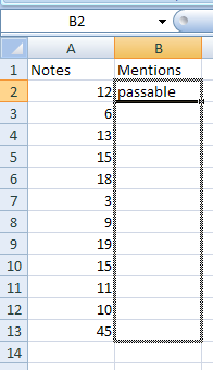 la fonction SI imbriquée Excel