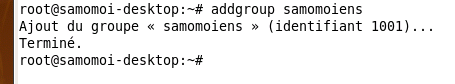 Ajout d'un groupe sous linux