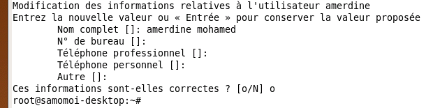 Finaliser l'ajout d'un utilisateur sous Linux