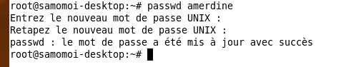 Modifier le mot de passe d'un utilisateur Linux